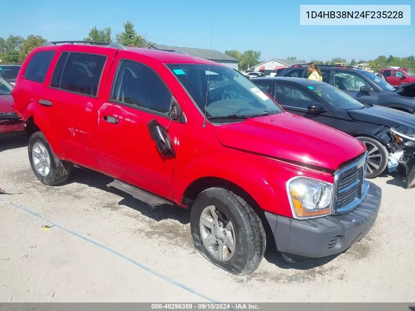 2004 Dodge Durango St VIN: 1D4HB38N24F235228 Lot: 40296359