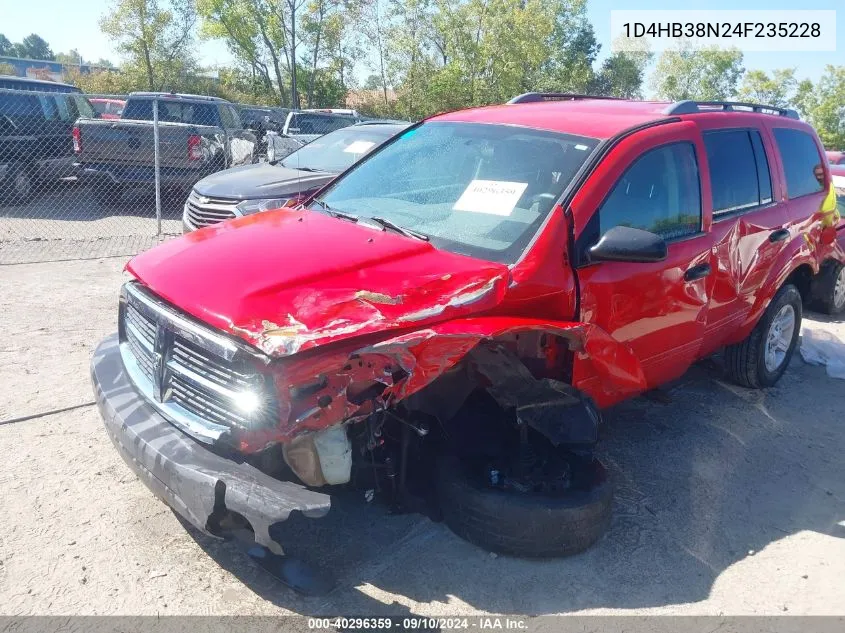 2004 Dodge Durango St VIN: 1D4HB38N24F235228 Lot: 40296359