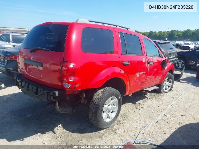 2004 Dodge Durango St VIN: 1D4HB38N24F235228 Lot: 40296359