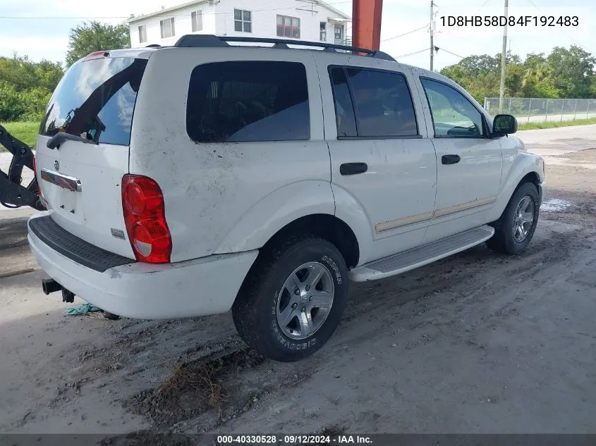 1D8HB58D84F192483 2004 Dodge Durango Limited