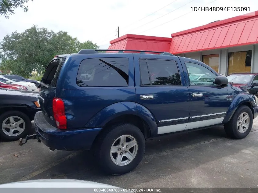 2004 Dodge Durango Slt VIN: 1D4HB48D94F135091 Lot: 40340783