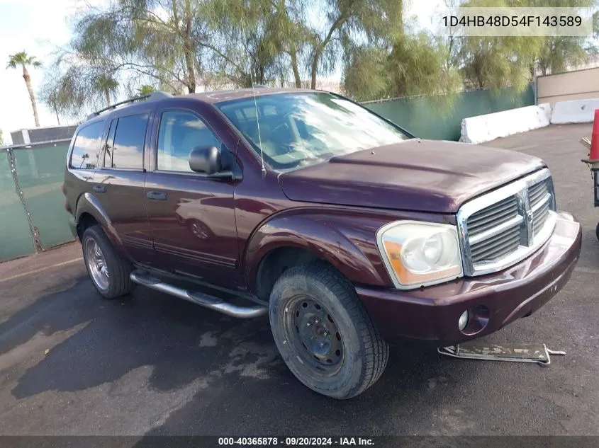 1D4HB48D54F143589 2004 Dodge Durango Slt