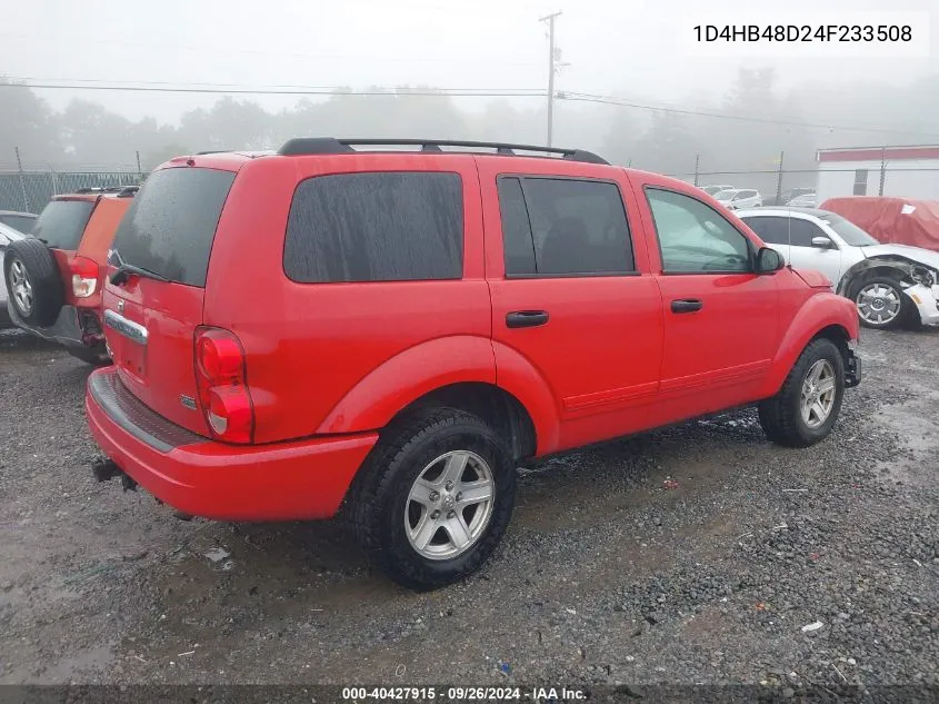 2004 Dodge Durango Slt VIN: 1D4HB48D24F233508 Lot: 40427915