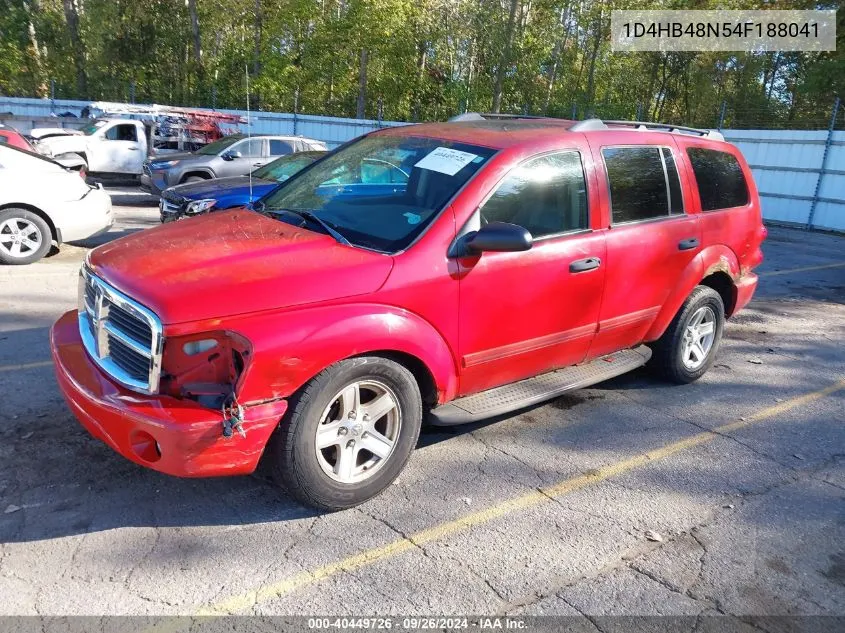 2004 Dodge Durango Slt VIN: 1D4HB48N54F188041 Lot: 40449726