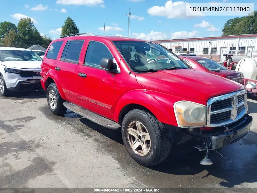 2004 Dodge Durango Slt VIN: 1D4HB48N24F113040 Lot: 40484462