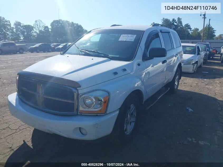 2004 Dodge Durango Slt VIN: 1D4HD48N24F110746 Lot: 40528296