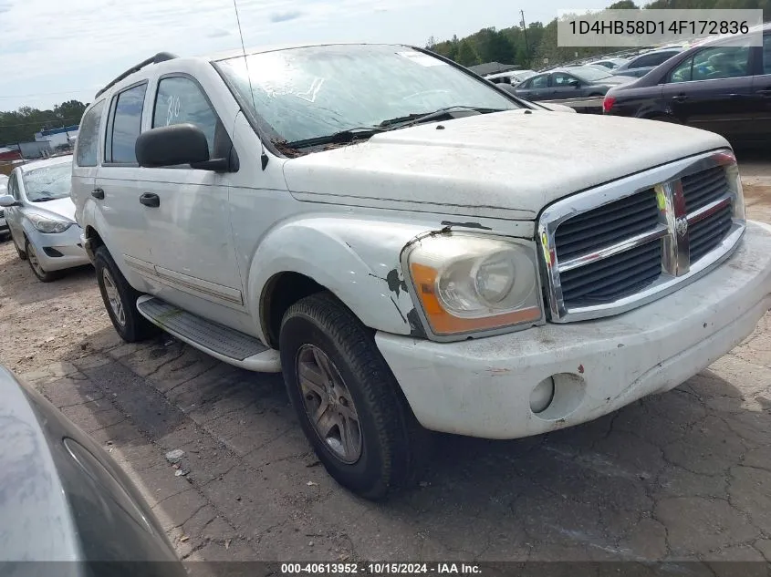 2004 Dodge Durango Limited VIN: 1D4HB58D14F172836 Lot: 40613952