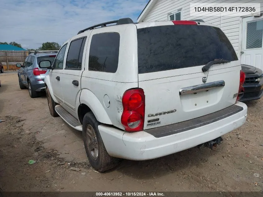 2004 Dodge Durango Limited VIN: 1D4HB58D14F172836 Lot: 40613952