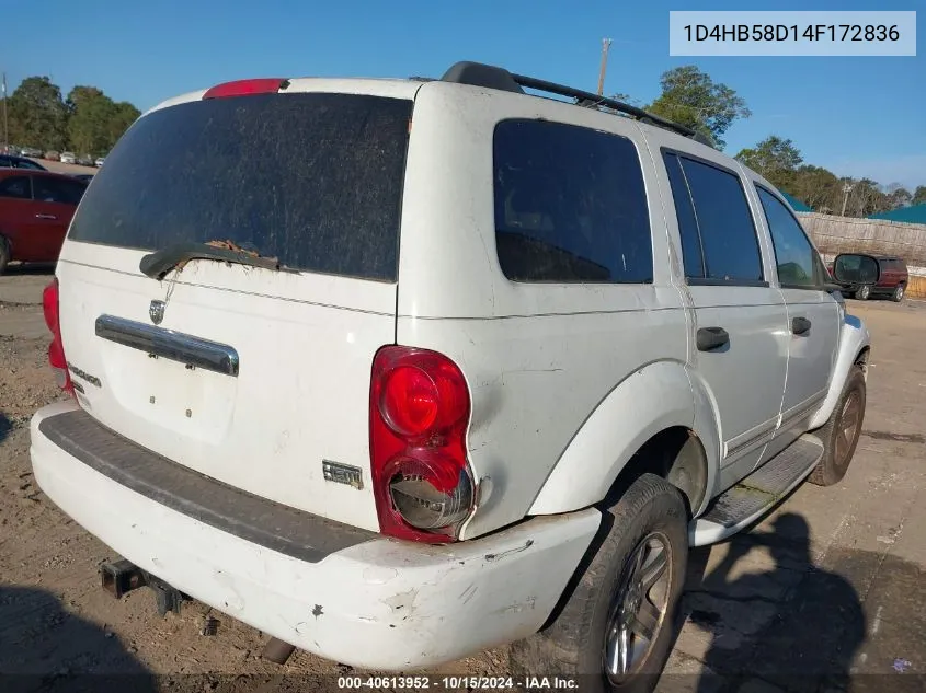 2004 Dodge Durango Limited VIN: 1D4HB58D14F172836 Lot: 40613952