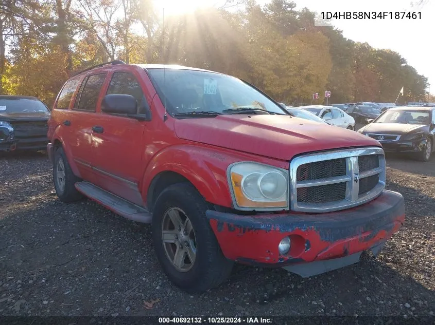 2004 Dodge Durango Limited VIN: 1D4HB58N34F187461 Lot: 40692132