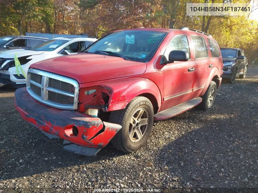 2004 Dodge Durango Limited VIN: 1D4HB58N34F187461 Lot: 40692132