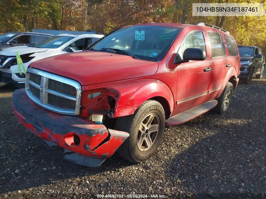 2004 Dodge Durango Limited VIN: 1D4HB58N34F187461 Lot: 40692132