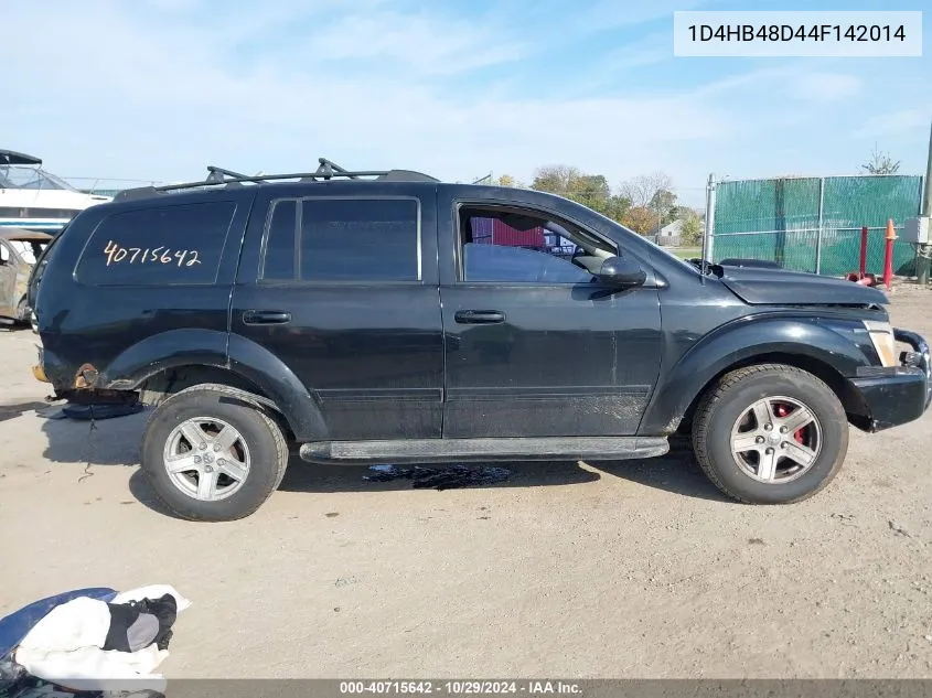 2004 Dodge Durango Slt VIN: 1D4HB48D44F142014 Lot: 40715642