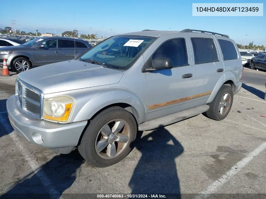 2004 Dodge Durango Slt VIN: 1D4HD48DX4F123459 Lot: 40740063