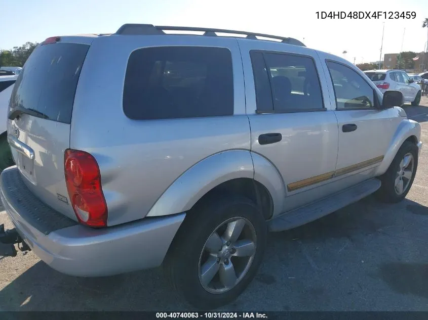 2004 Dodge Durango Slt VIN: 1D4HD48DX4F123459 Lot: 40740063