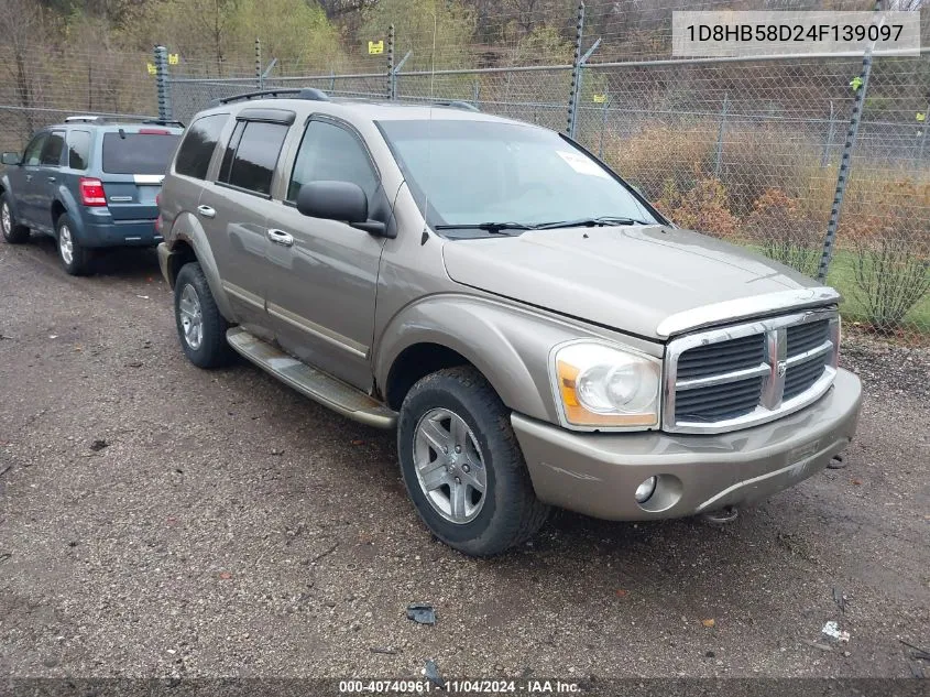 2004 Dodge Durango Limited VIN: 1D8HB58D24F139097 Lot: 40740961