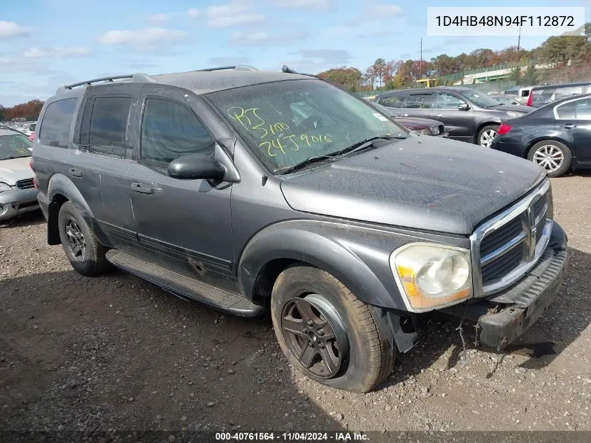 2004 Dodge Durango Slt VIN: 1D4HB48N94F112872 Lot: 40761564