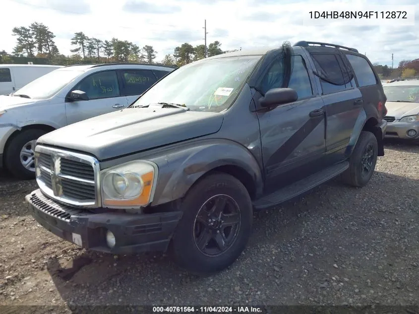 2004 Dodge Durango Slt VIN: 1D4HB48N94F112872 Lot: 40761564