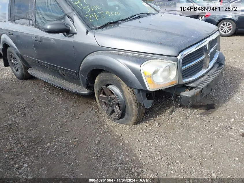 2004 Dodge Durango Slt VIN: 1D4HB48N94F112872 Lot: 40761564