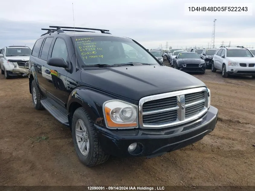 2005 Dodge Durango VIN: 1D4HB48D05F522243 Lot: 12090091