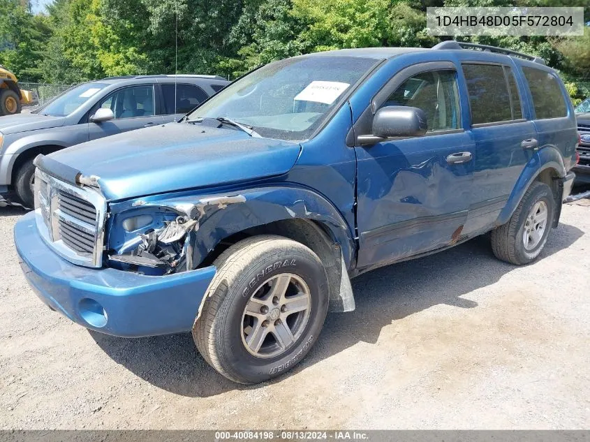 2005 Dodge Durango Slt VIN: 1D4HB48D05F572804 Lot: 40084198