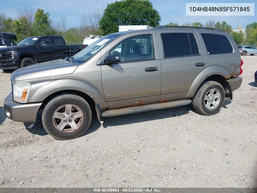 2005 Dodge Durango Slt VIN: 1D4HB48N85F571845 Lot: 40169663