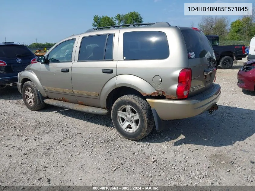 2005 Dodge Durango Slt VIN: 1D4HB48N85F571845 Lot: 40169663