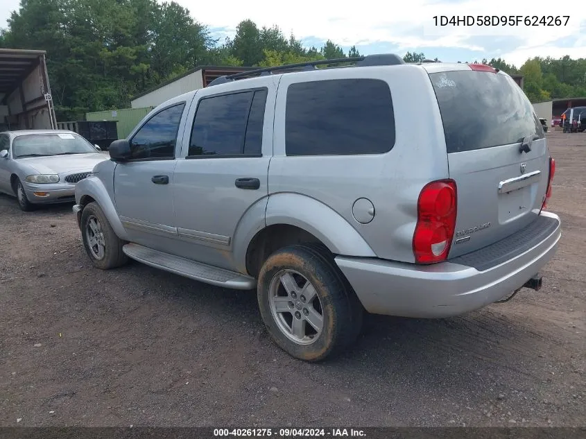 2005 Dodge Durango Limited VIN: 1D4HD58D95F624267 Lot: 40261275