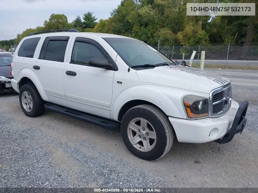 2005 Dodge Durango Slt VIN: 1D4HD48N75F532173 Lot: 40345896