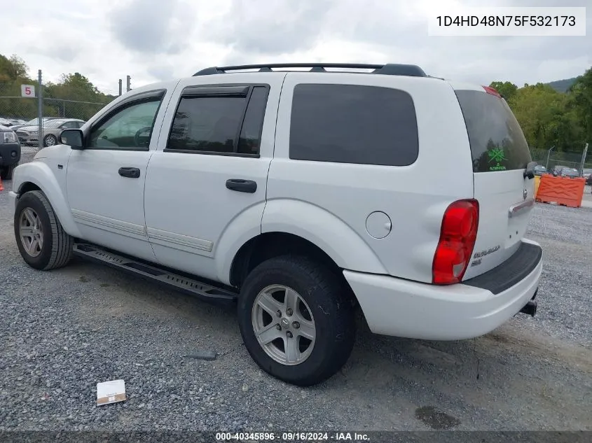 2005 Dodge Durango Slt VIN: 1D4HD48N75F532173 Lot: 40345896