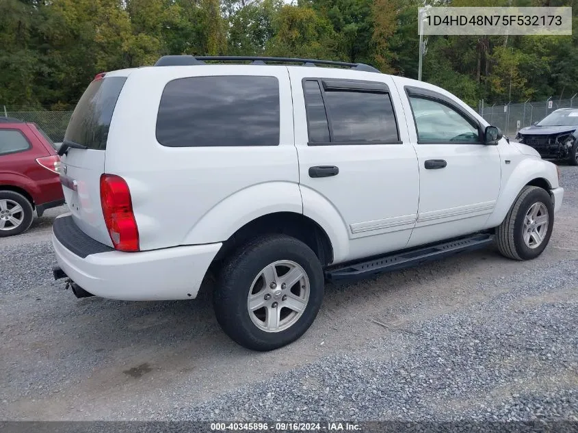 2005 Dodge Durango Slt VIN: 1D4HD48N75F532173 Lot: 40345896