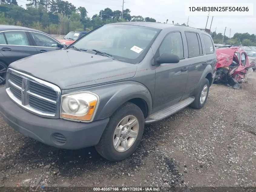 1D4HB38N25F504636 2005 Dodge Durango St