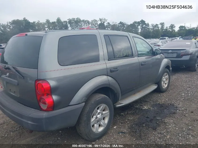 2005 Dodge Durango St VIN: 1D4HB38N25F504636 Lot: 40357166