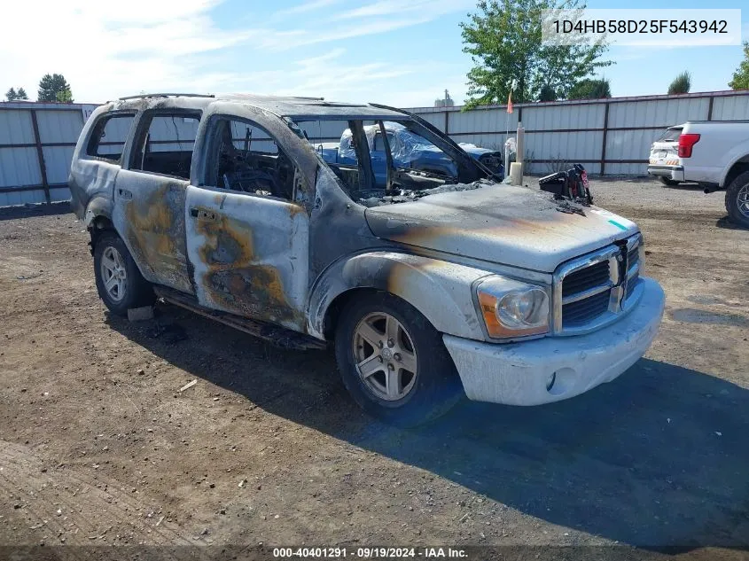 2005 Dodge Durango Limited VIN: 1D4HB58D25F543942 Lot: 40401291