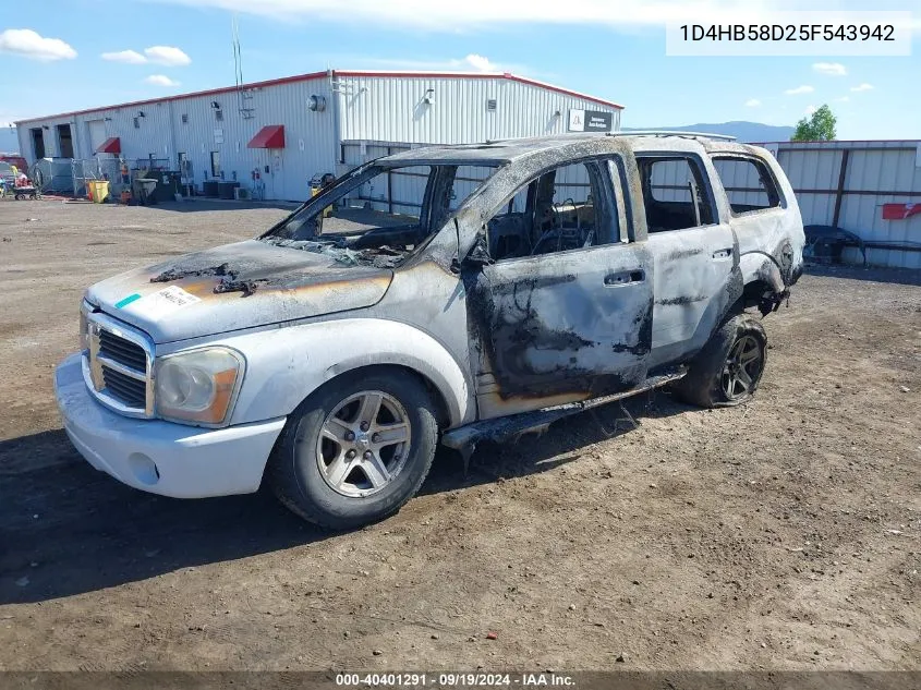 2005 Dodge Durango Limited VIN: 1D4HB58D25F543942 Lot: 40401291