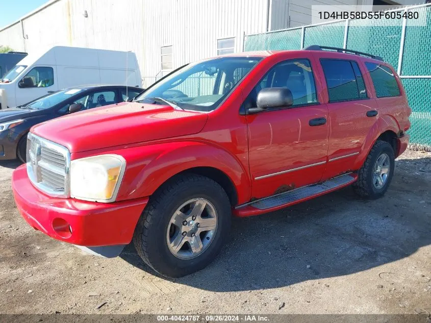 2005 Dodge Durango Limited VIN: 1D4HB58D55F605480 Lot: 40424787