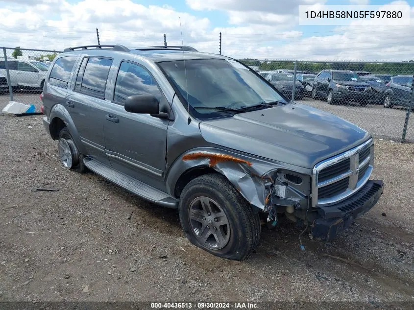 2005 Dodge Durango Limited VIN: 1D4HB58N05F597880 Lot: 40436513