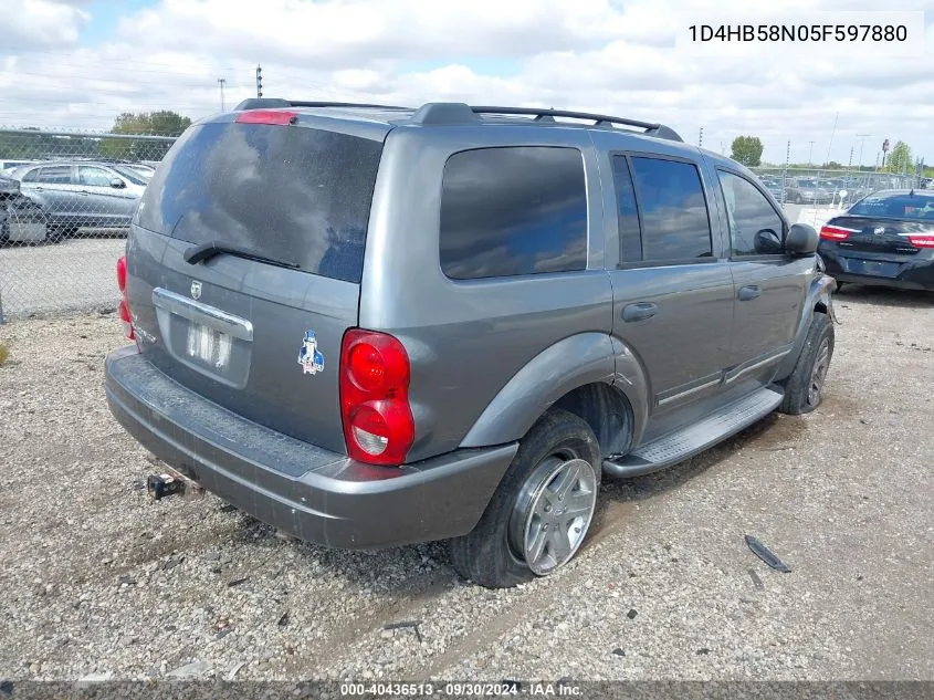 2005 Dodge Durango Limited VIN: 1D4HB58N05F597880 Lot: 40436513