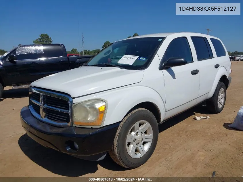 2005 Dodge Durango St VIN: 1D4HD38KX5F512127 Lot: 40507018