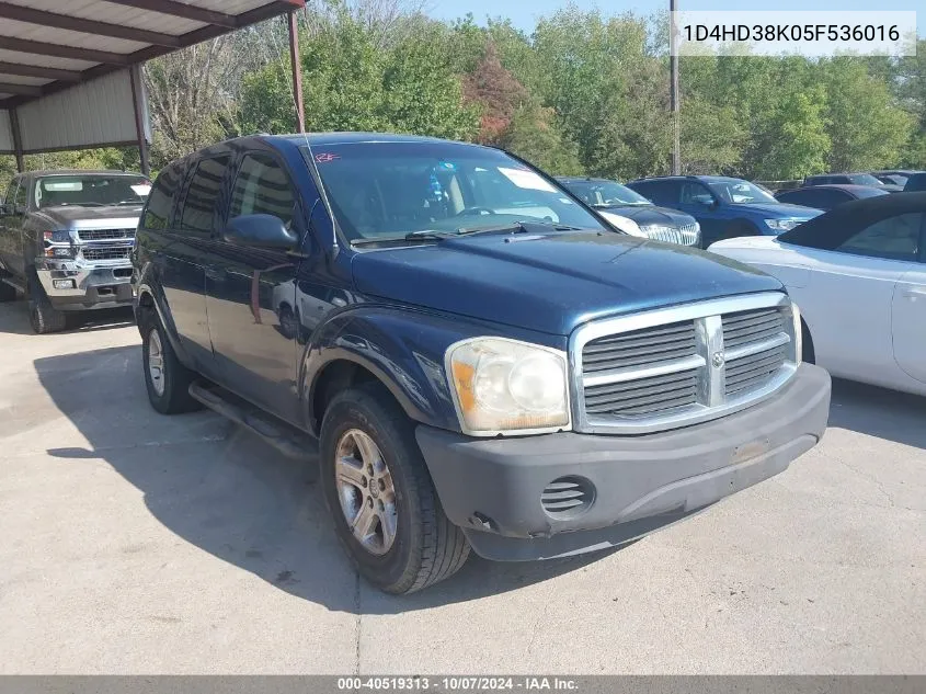 1D4HD38K05F536016 2005 Dodge Durango St