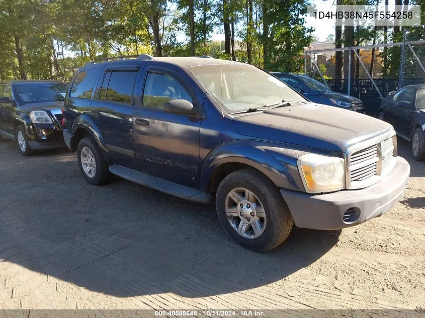 2005 Dodge Durango St VIN: 1D4HB38N45F554258 Lot: 40585648