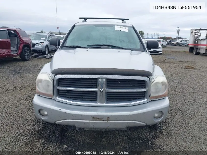 2005 Dodge Durango Slt VIN: 1D4HB48N15F551954 Lot: 40609088