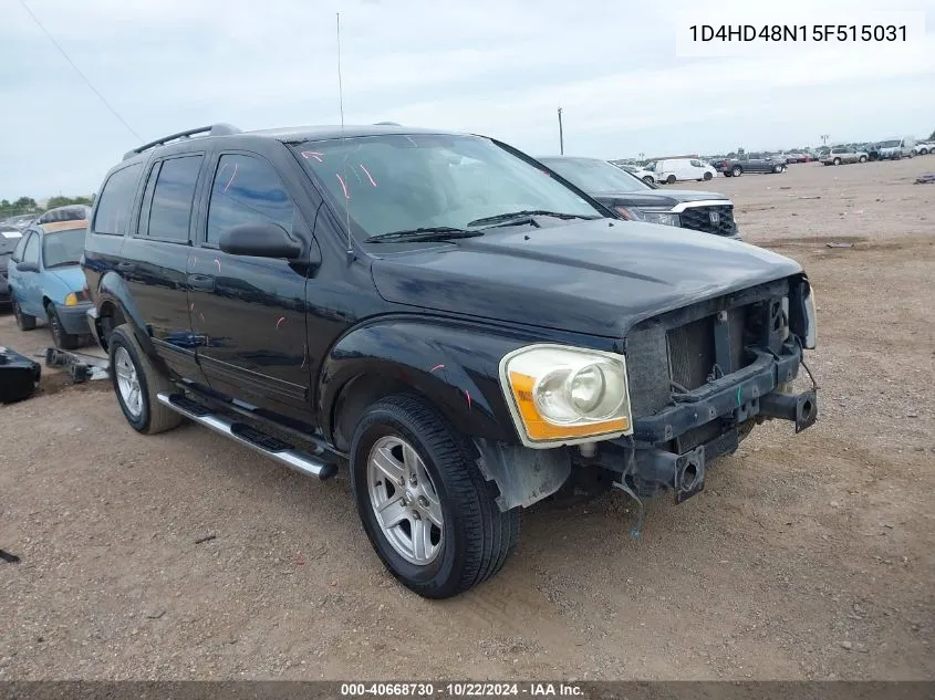 2005 Dodge Durango Slt VIN: 1D4HD48N15F515031 Lot: 40668730