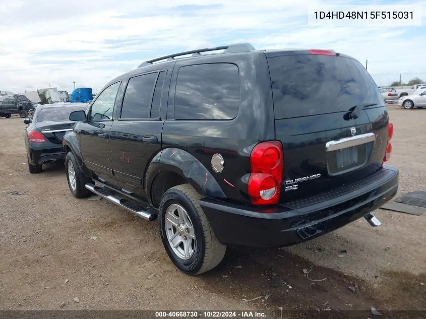 2005 Dodge Durango Slt VIN: 1D4HD48N15F515031 Lot: 40668730