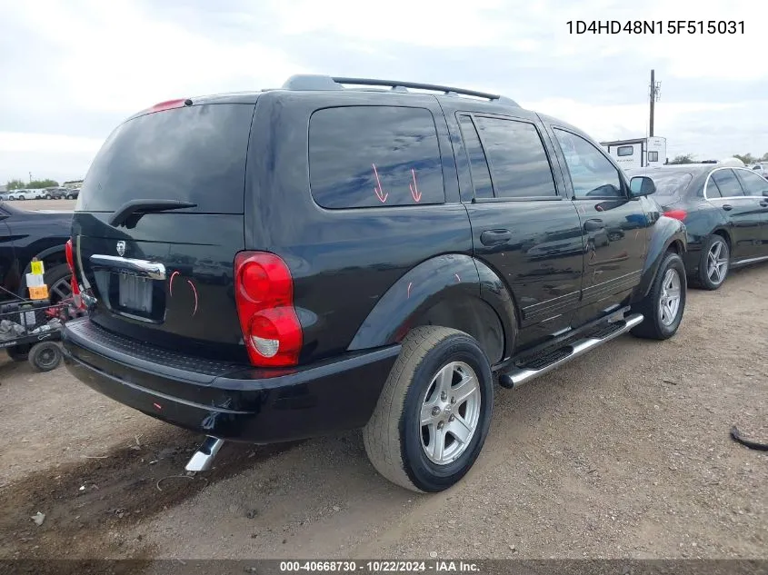 2005 Dodge Durango Slt VIN: 1D4HD48N15F515031 Lot: 40668730