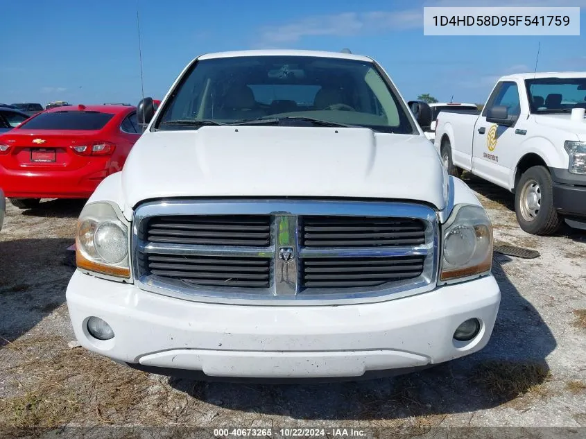 2005 Dodge Durango Limited VIN: 1D4HD58D95F541759 Lot: 40673265