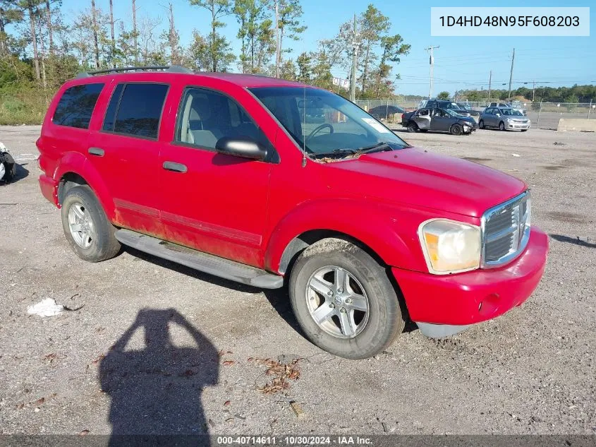 2005 Dodge Durango Slt VIN: 1D4HD48N95F608203 Lot: 40714611