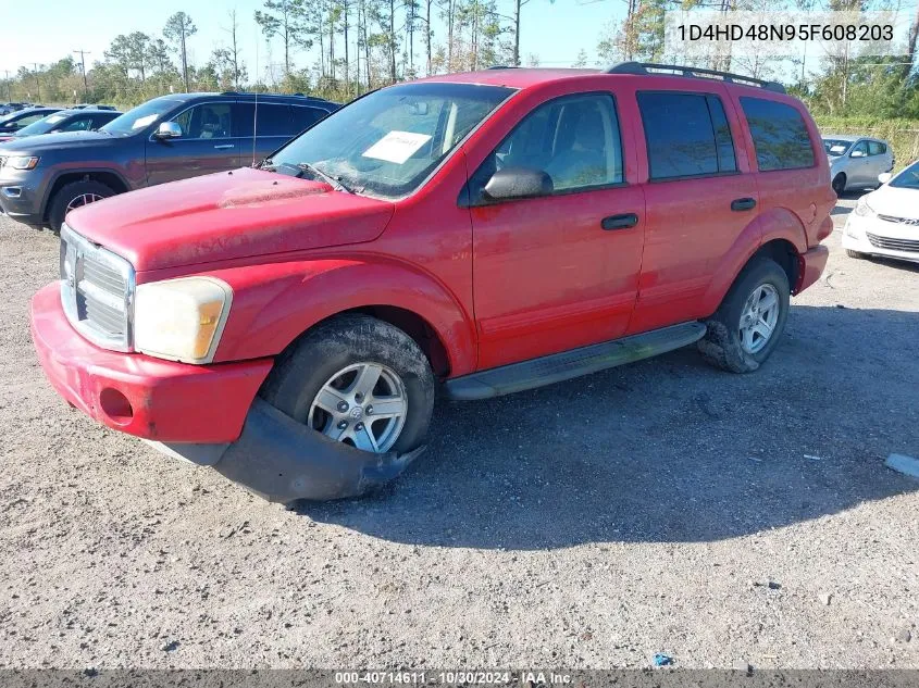 2005 Dodge Durango Slt VIN: 1D4HD48N95F608203 Lot: 40714611