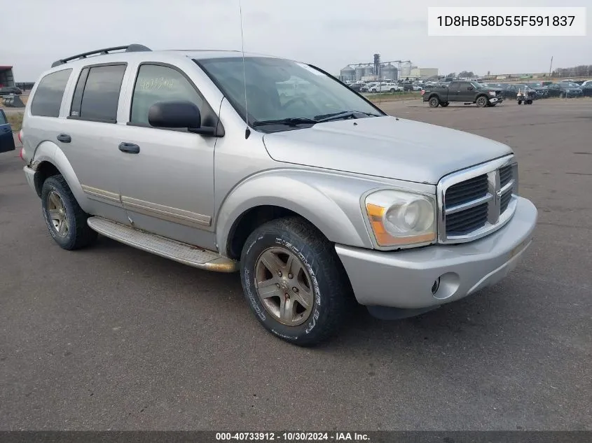 2005 Dodge Durango Limited VIN: 1D8HB58D55F591837 Lot: 40733912