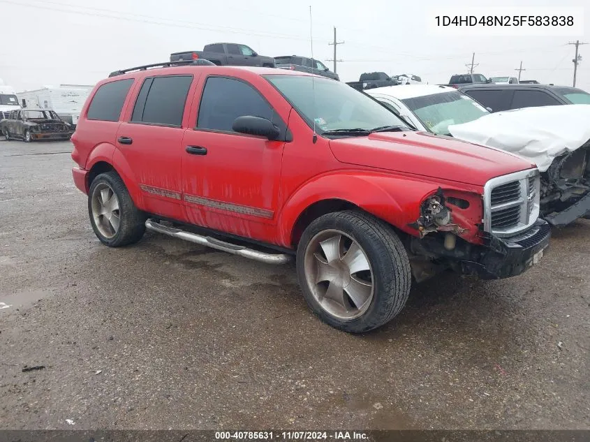 2005 Dodge Durango Slt VIN: 1D4HD48N25F583838 Lot: 40785631